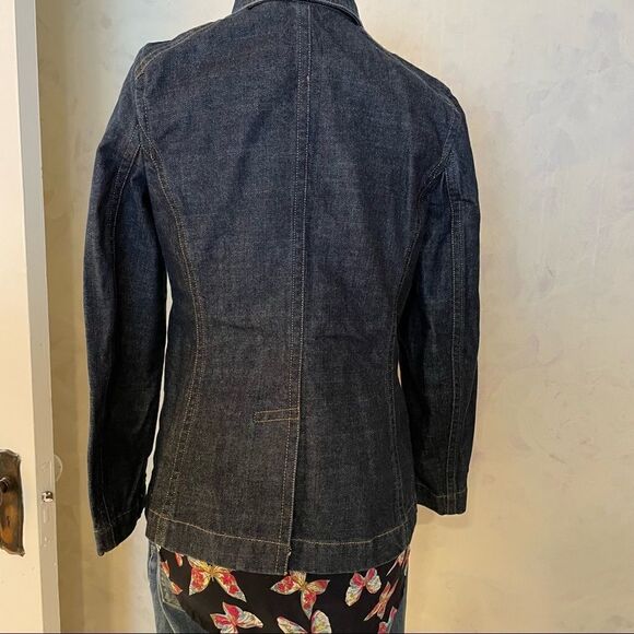 GAP Vintage jean jacket with nautical military sailor suit styling dark Wash XS - Picture 3 of 13
